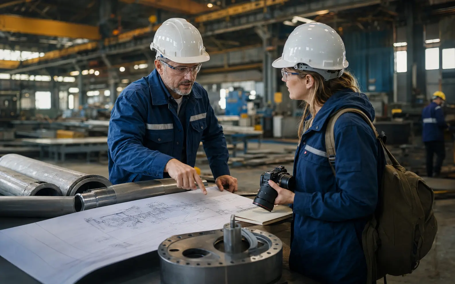 Industrial professionals translating technical expertise into customer-facing content